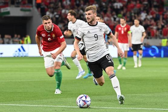 Timo Werner fue de lo poco vistoso que tuvo el cuadro alemán que sufre de ‘empatitis’.
