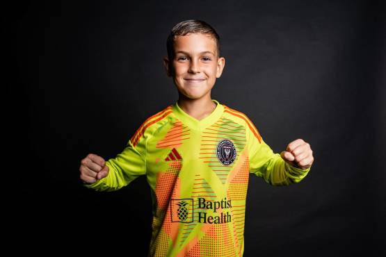 Gabriel Sacca, el portero goleador que se forma en el Inter Miami Academy.
