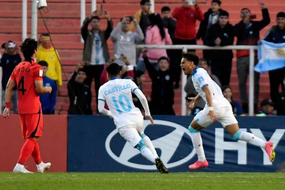 David Ruiz celebra el 1-0 de Honduras ante Corea del Sur en el Mundial Sub 20.