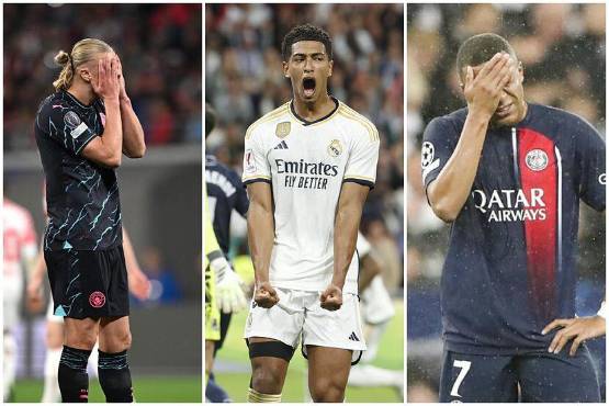 Haaand, Bellingham y Mbappé no mostraron su mujer versión en los cuartos de final de ida de la Champions League.