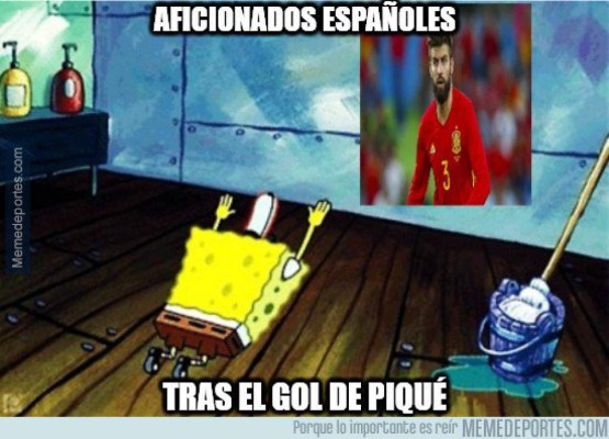 El gol de Piqué, protagonista de los memes de la victoria de España