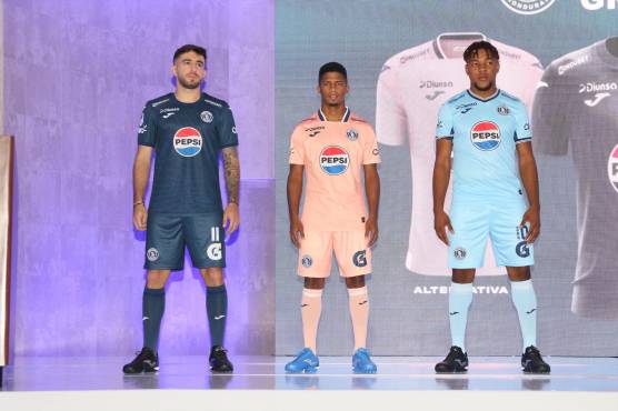 Diunsa, Joma y Motagua presentan las nuevas camisas para la temporada 2024-25 con un color extravagante