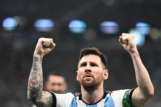Lionel Messi celebrando su tanto contra México en el Mundial de Qatar 2022.