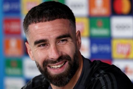 ”Yo, por suerte, tengo contra aquí y soy muy feliz”, dijo Carvajal, uno de los capitanes del Real Madrid antes del duelo contra el Bayern Múnich.