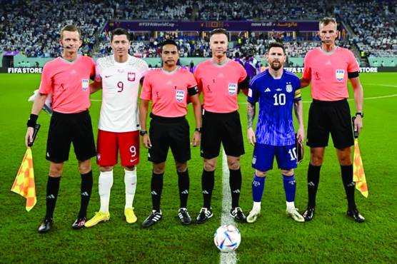 Saíd Martínez estuvo en el juego entre Argentina y Polonia, donde intercambió palabras con Lionel Messi.