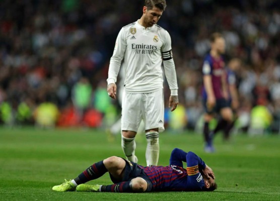 En fotos: ¡La rabieta de Messi con Sergio Ramos en el clásico!