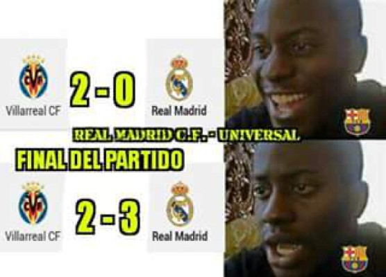 Triunfo de Real Madrid ante Villarreal destroza al Barcelona con memes