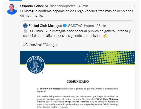 ¡Uno pide reconocimiento en el Nacional! La reacción de periodistas y aficionados tras la salida de Diego Vázquez de Motagua