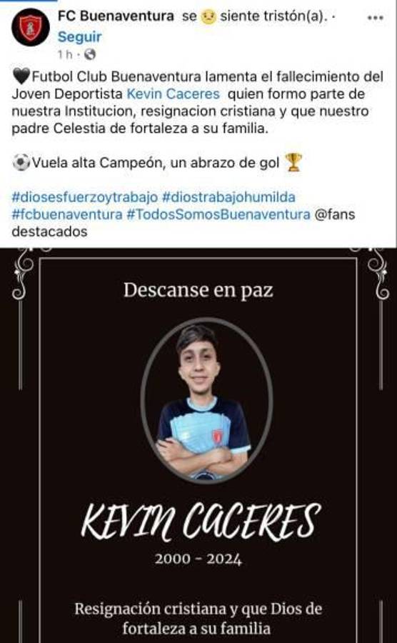¿Quién era Kevin Cáceres? Luto y consternación tras muerte del futbolista hondureño sufrió aparatoso accidente