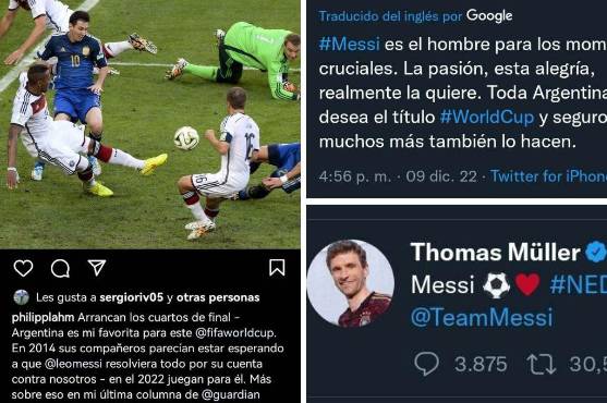 Thomas Müller, Bastian Schweinsteiger y Philipp Lahm se rinden a Messi en sus redes sociales