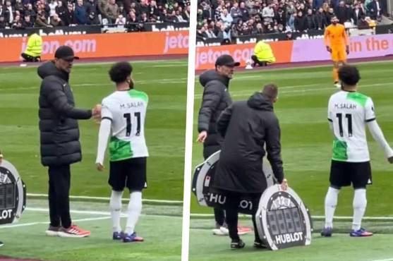 Revelan las palabras que Klopp dijo a Salah antes de su pelea en el West Ham - Liverpool: “Le tendió la mano y le dio una...”