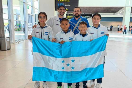 La delegación de Honduras en el juegos Panamericanos. FOTO: FENATEMH.