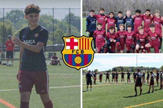 Bryan Santros en la Academia del Barcelona en Virginia, Estados Unidos.