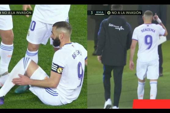 Karim Benzema se marchó lesionado tras el duelo contra Mallorca, donde marcó doblete.