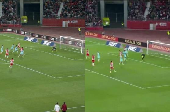 VIDEO: La terrible falla de Choco Lozano en el Almería - Barcelona ¡Era un penal en movimiento!