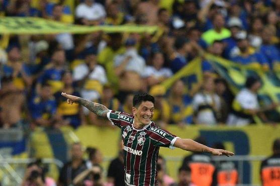 Con gol de Cano, Fluminense estaba venciendo a Boca Juniors en la Final de la Copa Libertadores. Foto: AFP.