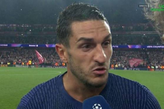 Koke dio la cara tras la eliminación en Champions. Captura/Movistar
