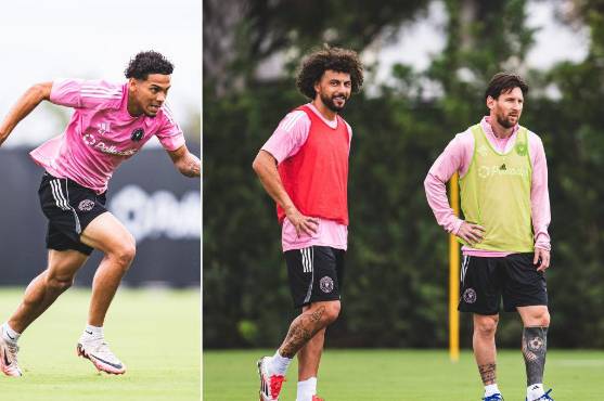 El hondureño David Ruiz y Messi, listos para la Champions de Concacaf.