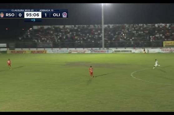 Desde aquí le pegó Brayan Moya para el 2-0 de Olimpia ante Real Sociedad.