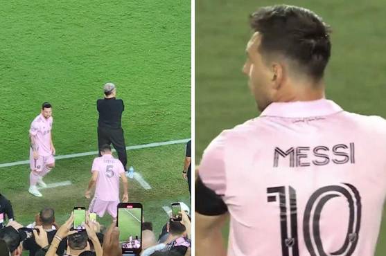 Leo Messi entró al 53’ junto a su amigo y compañero Sergio Busquets.