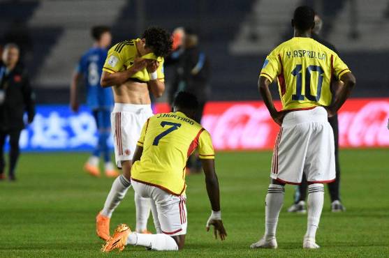 Muy tristes terminaron los jugadores de Colombia tras decir adiós al Mundial Sub-20.