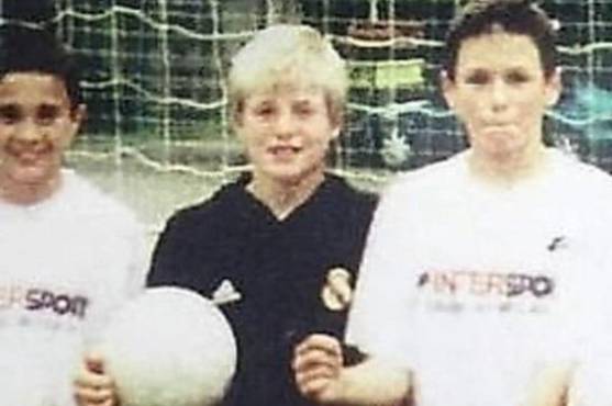 Toni Kroos, con la camiseta del Real Madrid cuando era niño.