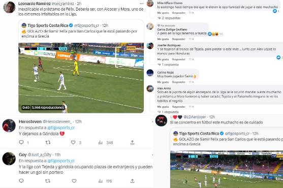 Comentarios de los aficionados del Alajuelense sobre el hondureño Bryan Félix.