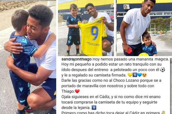 La madre de pequeño Thiago ha compartido el momento de su hijo con el delantero hondureño, Antony Lozano.