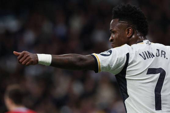 Con gol de Vinicius, el Real Madrid está derrotando al Celta de Vigo en el Bernabéu por la fecha 28 de LaLiga de España