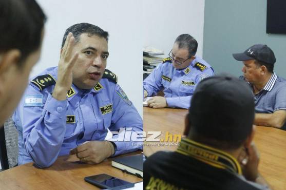 La Policía Nacional sostuvo este jueves una reunión con gerentes del Real España. Foto: Neptalí Romero.