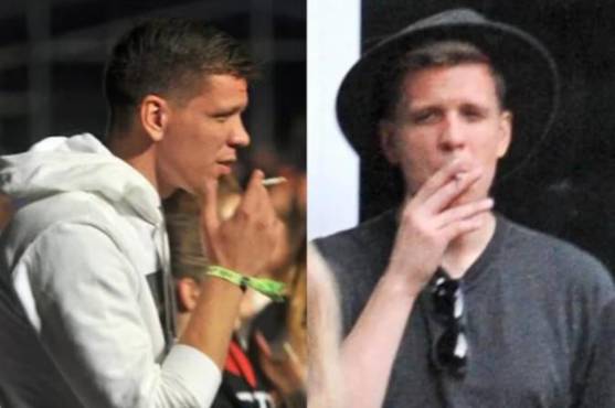 En varias ocasiones, Szczęsny ha sido captado en vía pública fumando.