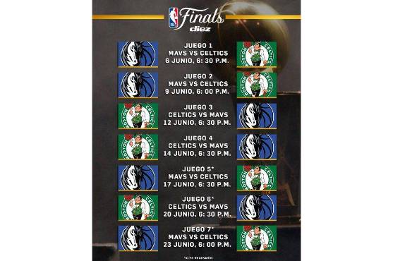 Boston Celtics vs. Dallas Mavericks: Hora, canal y el calendario completo de las Finales 2024 de la NBA