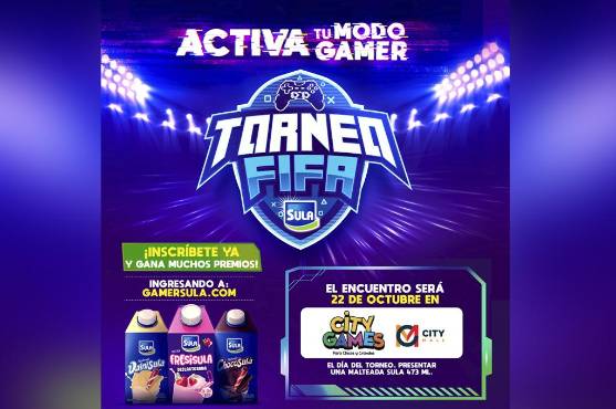 El Torneo Fifa Sula se realizará el próximo sábado 22 de octubre en City Mall, en San Pedro Sula.