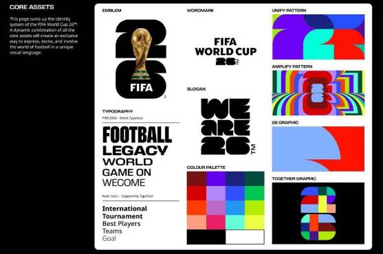 FIFA dio a conocer la paleta de colores que identificará a cada creación referente al Mundial 2026: afiches, fondos, decoraciones, merchandising, entre otros.