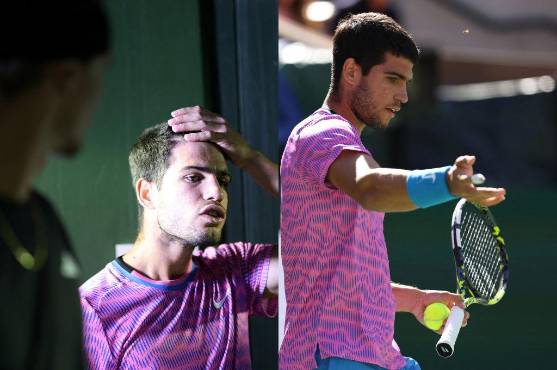 ¡Salieron corriendo! El extraño motivo por el qué se canceló el partido entre Carlos Alcaraz y Zverev en Indian Wells