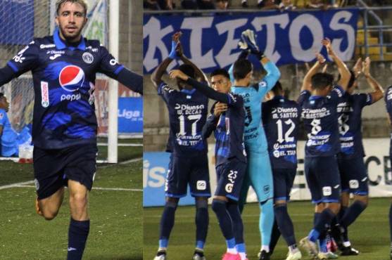 Auzmendi sigue marcando goles con Motagua. Doblete ante UPNFM. Foto cortesía: @MOTAGUAcom
