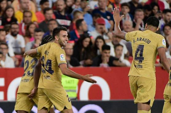 Eric García hizo el tercer gol del Barcelona ante el Sevilla.