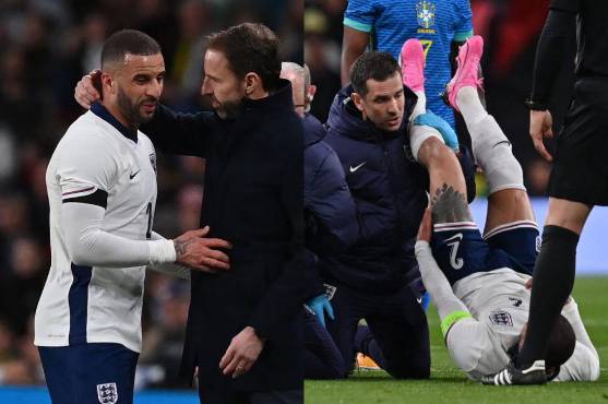 El capitán de Inglaterra fue sustituido a los 15 minutos del amistoso ante Brasil tras ser atendido sobre el terreno de juego.