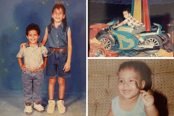 Las imágenes muestran momentos de Edrick durante su niñez. Con su hermana mayor tuvo una relación muy cercana. Fotos: Neptalí Romero.
