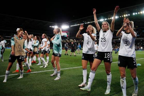 Así celebraron las alemanas el boleto a la gran final de la Eurocopa Femenina.