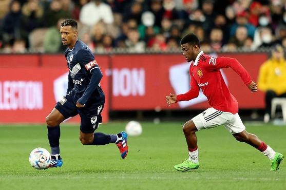 Nani se enfrentó a su antiguo equipo en este amistoso en Australia.