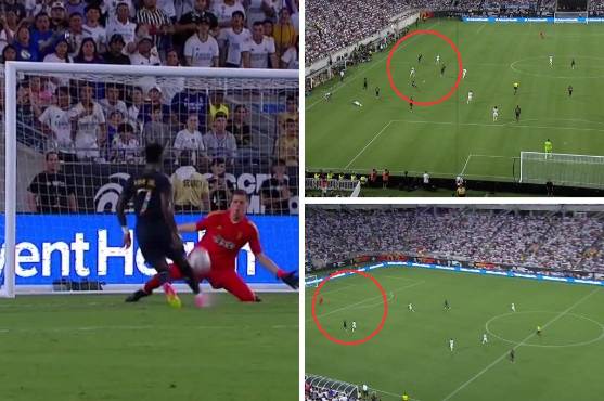 Así fue le gran pase de Kroos y la definición de Vinicius.