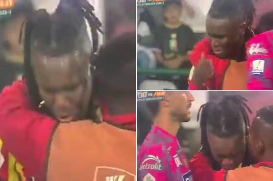 Rubilio Castillo, entre lágrimas por sufrir racismo en partido en Colombia.