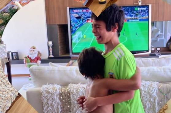 ¡Rezan y rompen en llanto! Hijos de Pedro Troglio no pudieron soportar la felicidad tras la conquista del título de Argentina