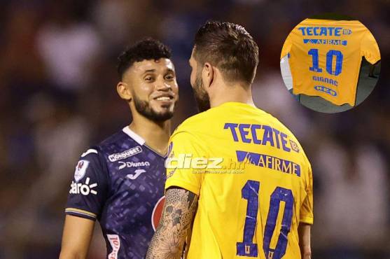 ¿Quién fue el futbolista de Motagua que se quedó con la camisa de Gignac tras perder el duelo de ida ante Tigres?