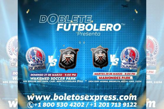 Doblete futbolero Olimpia vs Águila de El Salvador.