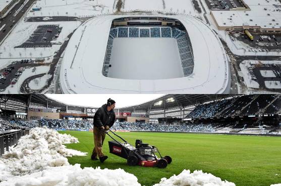El Allianz Field tiene calefacción para el campo, sin embargo esto no ayudará a los futbolistas a mantenerse cálidos.