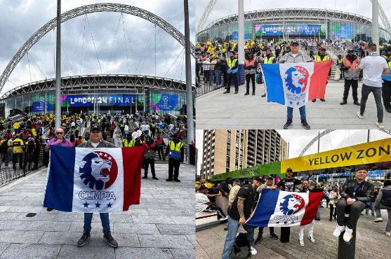 Adrien Maradiaga de Valle de Ángeles Honduras, presente en Wembley para disfrutar la final entre Real Madrid y Dortmund.