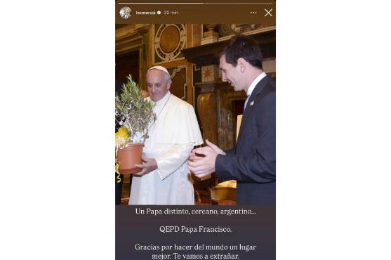 El emotivo mensaje de Leo Messi al Papa Francisco tras su fallecimiento: Te vamos a extrañar