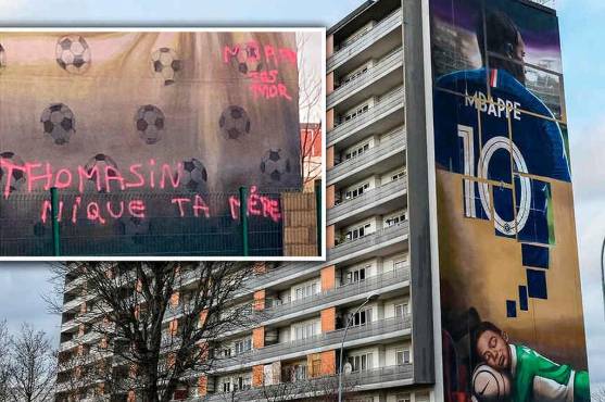 Mbappé y la candidata Sylvine Thomassin fueron amenazados en Bondy.